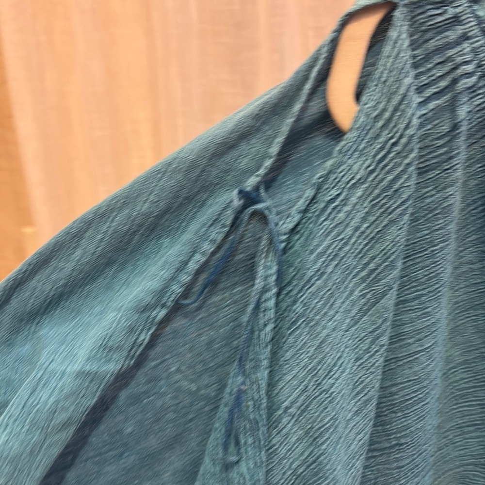 Umgee Turquoise Off-Shoulder Dress with Ruffle - Picture 3 of 6